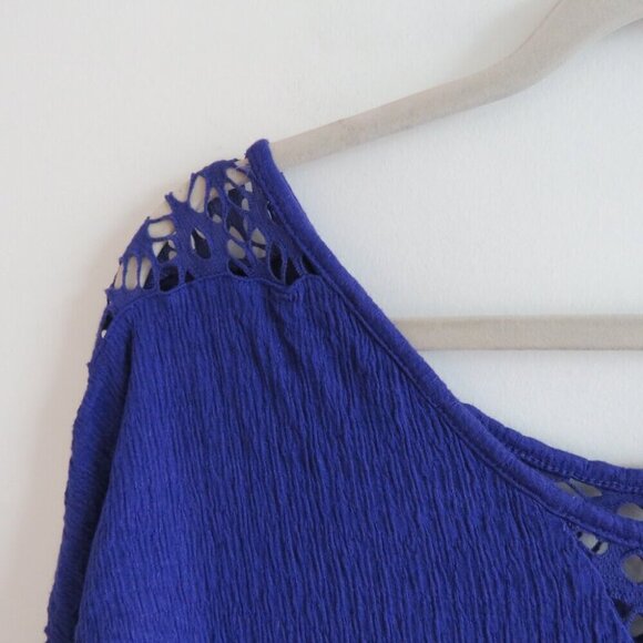 FREE PEOPLE To The Point Lace Crochet Swing Dress Violet Purple Boho Festival XS - Picture 7 of 14